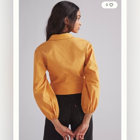 NWT ANTHROPOLOGIE TWIST FRONT V-NECK BLOUSE - Picture 4 of 10